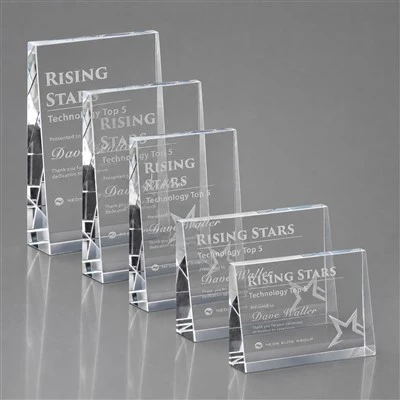 Placas de prèmi de cristal rectangle solid personalizadas